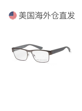 自营Armani Exchange Men's 56 mm Grey Opticals - matte gunmet