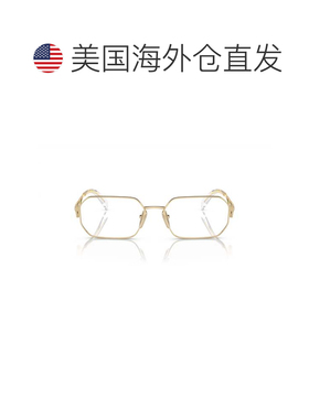 自营prada0pr A53v Geometric Metal Frame Sunglasses - white