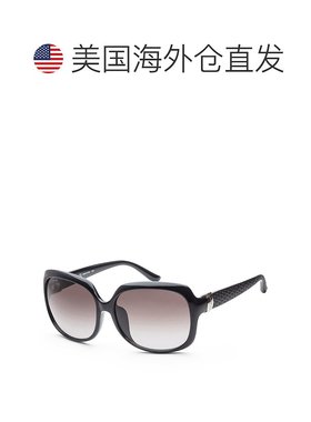 自营 Ferragamo 女士时尚 59 毫米太阳镜 - 黑色 美国奥莱直发