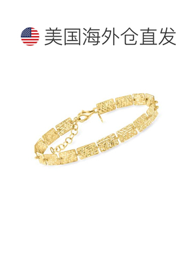 自营Ross-Simons Italian 18kt Gold Over Sterling Rectangular-