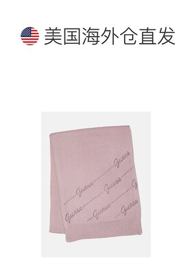 自营guess围巾莱茵石标志围巾-淡紫色 美国奥莱直发
