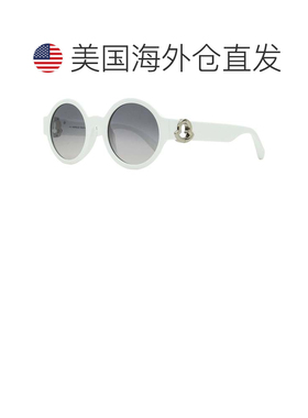 自营Moncler Women's Atriom Round Sunglasses ML0243 21C White