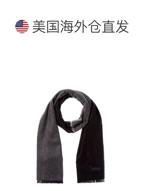 自营Bruno Magli Silk & Cashmere-Blend Scarf - black 美国奥莱