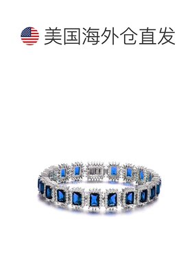 自营 geneviveSterling Silver with Blue Sapphire & Diamon