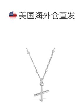 sterling foreverSterling Silver Initial Necklace with Beaded