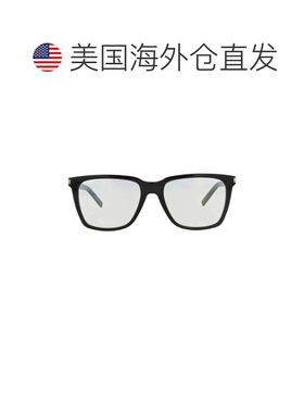 自营saint laurent光致变色方形镜框再生醋酸纤维太阳镜-黑色、黑
