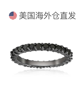 自营pompeii31 1/2 克拉处理黑钻永恒戒指 14K 黑金 - 14k 黑金