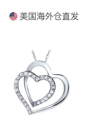 自营 pompeii31/4 克拉钻石心形吊坠 10K 白金 3/4