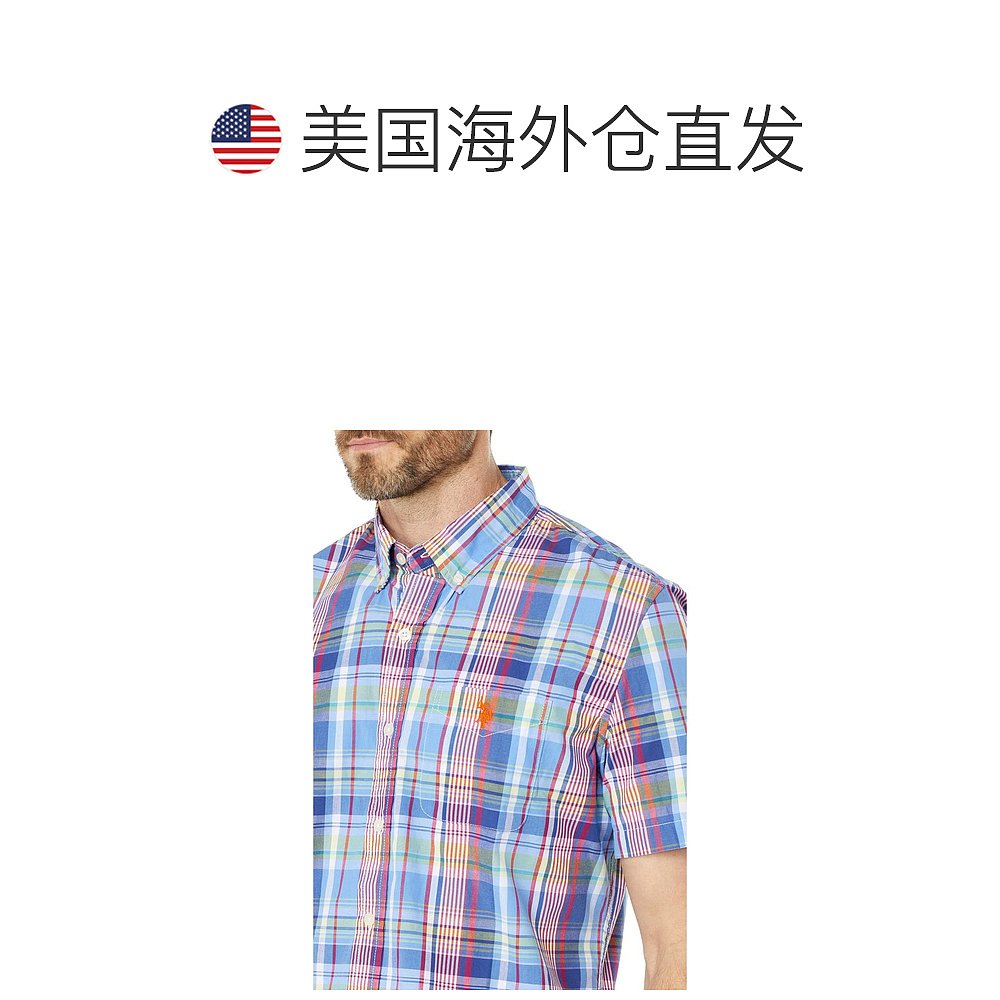 【美国直邮】u.s. polo assn.男士衬衫短袖长袖格子休闲条纹-图1