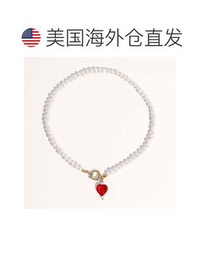 自营joey babyKokoro 淡水珍珠心形项链 - 红色 美国奥莱直发