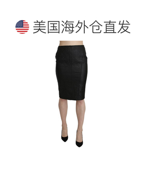 自营GF Ferre Elegant Patterned Pencil Women's Skirt - black
