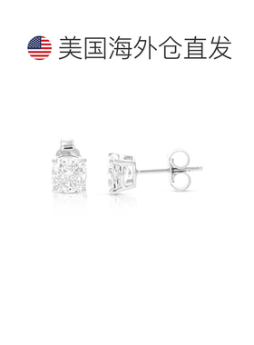 美国直邮自营vir jewels2 cttw Cushion Lab Grown Diamond Stud