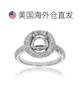 自营 vir jewels0.90 克拉钻石半镶订婚戒指 14K 白金婚礼 - 白色
