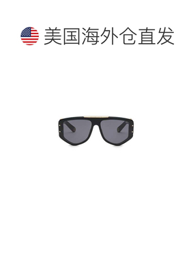自营philipp plein长方形太阳镜-黑色/金色 美国奥莱直发