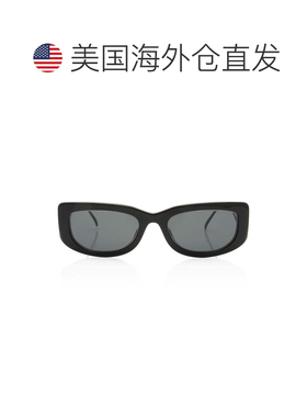 自营Prada Rectangle Triangle Logo Sunglasses - black 美国奥