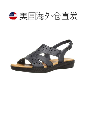 自营Easy Street Bolt Sandals Women's Navy Perforated Open To