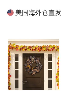 自营 safavieh人造 30 英寸玉兰叶和水果花环 - 深紫色/黄色 美国