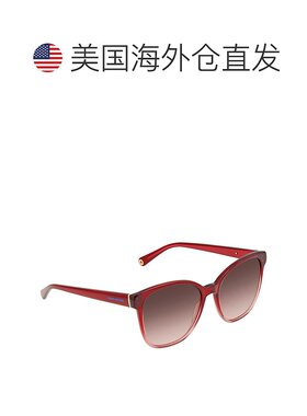 自营Tommy Hilfiger Brown Gradient Square Ladies Sunglasses T