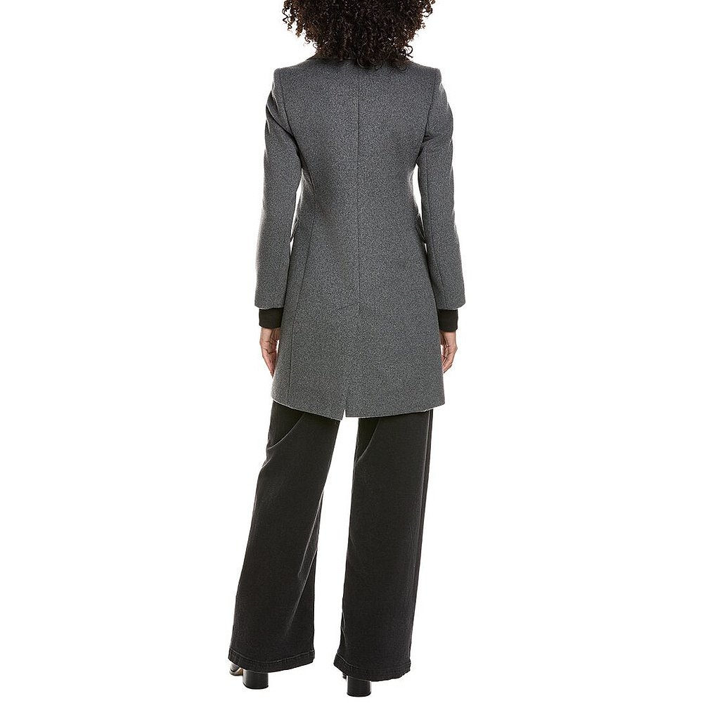 自营Sam Edelman Walker Wool-Blend Coat - grey 美国奥莱直发 - 图2