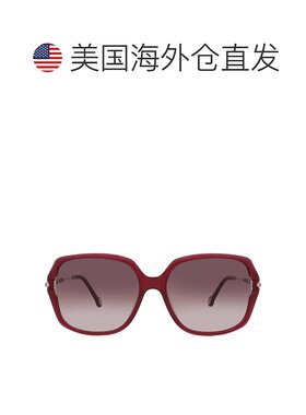 自营Carolina Herrera Brown Gradient Butterfly Ladies Sunglas