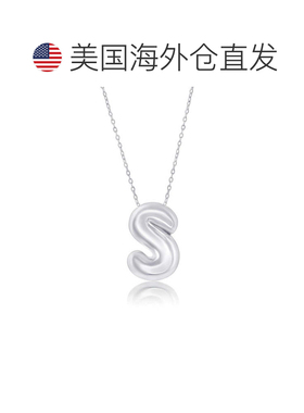 自营simonaSterling Silver, Bubble 'R' Initial Necklace - sil