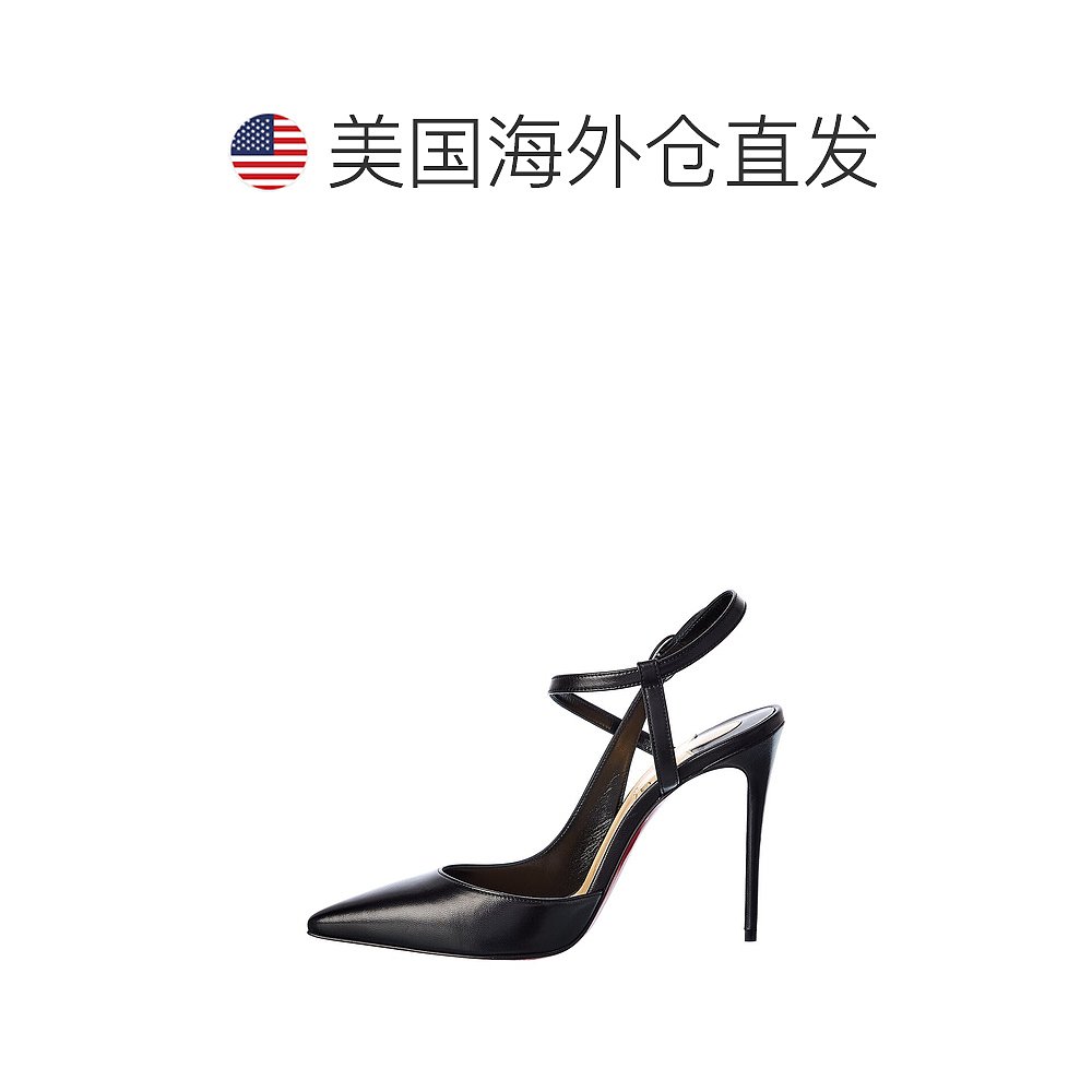 Christian Louboutin Jenlove 100 皮革高跟鞋 - 黑色 【美国奥莱 - 图1