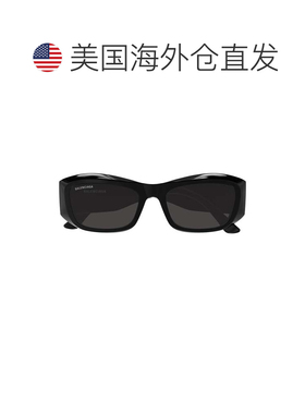 自营balenciagaBb0397sa大胆矩形框架太阳镜-黑色 美国奥莱直发