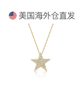 自营sabrina14K Yellow Gold Diamond Star Necklace - yellow go