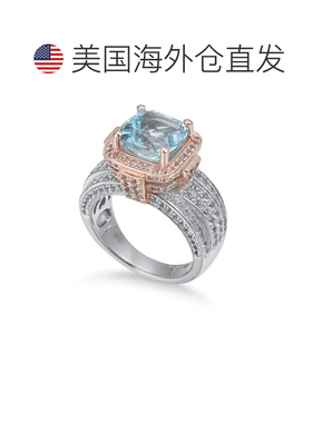 自营Suzy Levian Sterling Silver Cushion 6.5 cttw Blue and Wh