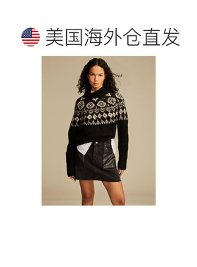 自营Lucky Brand Women's Metallic Denim Mini Skirt - black 美
