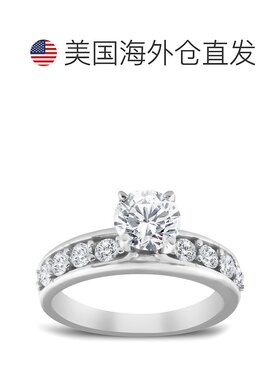 自营 pompeii32 克拉圆形切割钻石订婚单石戒指 14k 白金 - 14k