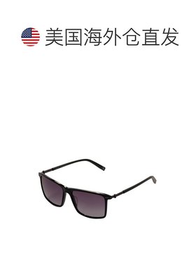 自营 Fila男式57毫米黑色太阳镜-黑色 美国奥莱直发