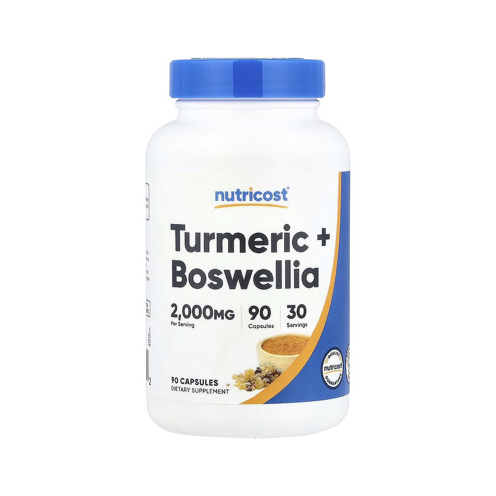 香港直邮Nutricost,Turmeric + Boswellia, 90 Capsules胶囊 - 图0