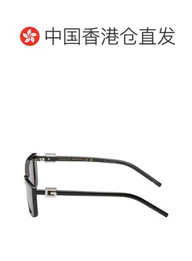 1h可退 香港直邮潮奢 Gucci 古驰 女士 黑色 G String 太阳镜 GG1