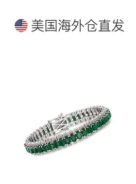 Ross-Simons 祖母绿网球手链 925 纯银 - 8 英寸 【美国奥莱】直