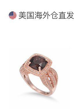 自营 Suzy Levian 纯银 4.5 cttw 烟熏石英戒指 - 棕色 美国奥莱