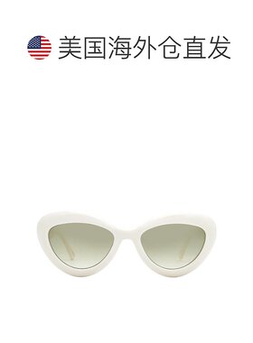 自营Moschino Green Shaded Cat Eye Ladies Sunglasses MOS163/S