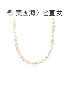 自营 Ross-Simons Pink Opal and Mother-Of-Pearl Station Neckl