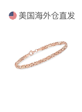 自营Ross-Simons 18kt Rose Gold Over Sterling Silver Flat Byz