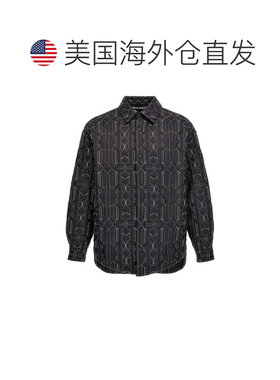 自营Palm Angels Men's All Monogram Quilted Dover Jacket - gr
