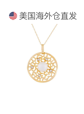 自营splendid pearls14k 金奖章珍珠吊坠 - 白色 美国奥莱直发