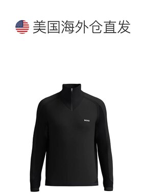 自营Hugo Boss Men's Zilnar Half Zip Sweater, Black - black