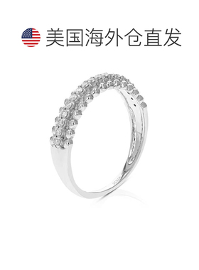 自营vir jewels1/5 克拉 18 颗宝石圆形切割实验室培育钻石结婚戒