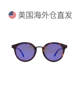 自营Guess Factory Blue Round Ladies Sunglasses GF0305 53X 51