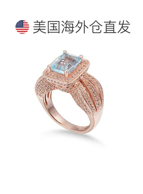 自营 Suzy Levian 纯银 5.25 TCW 蓝色托帕石戒指 - 蓝色 美国奥