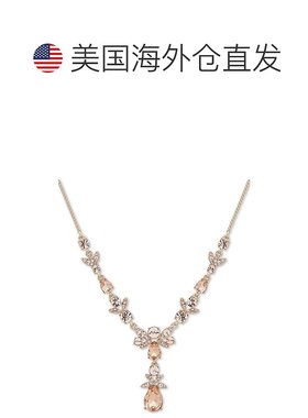 1h可退 【美国直邮】GIVENCHY 通用 项链金色长项链水晶吊坠精致