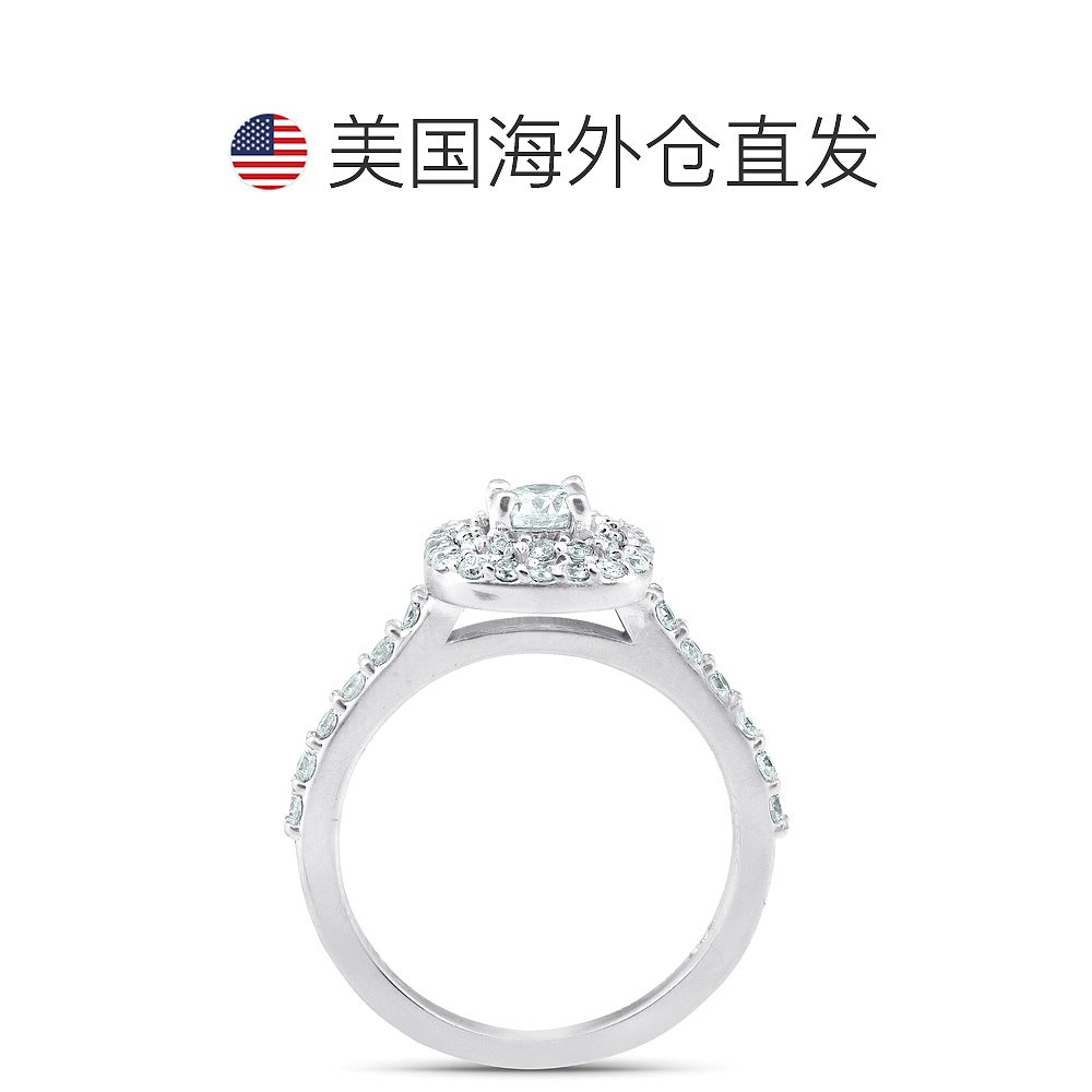 pompeii31 1/10Ct Cushion Halo Diamond Halo Engagement Weddin-图1