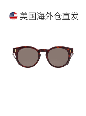 自营Calvin Klein Brown Oval Unisex Sunglasses CK21527S 220 5