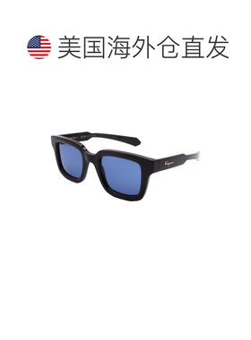 自营salvatore ferragamoFerragamo男士48mm太阳镜-黑色 美国奥莱