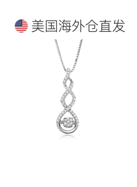 自营max + stone925 纯银 925 纯银（1/10 克拉总重量），18 英寸